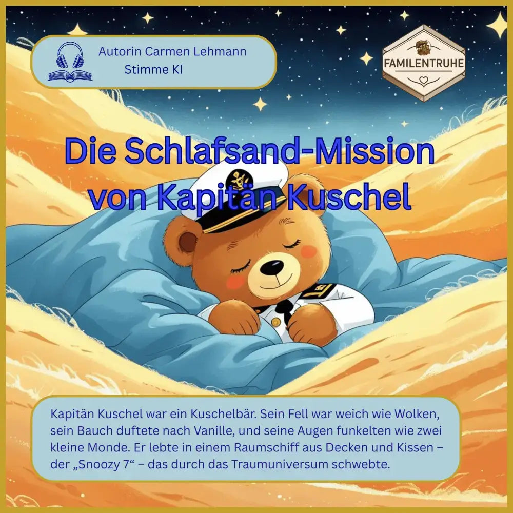 Hörbuch- Die Schlafsand Mission von Kapitän Kuschel - Hörbuch
