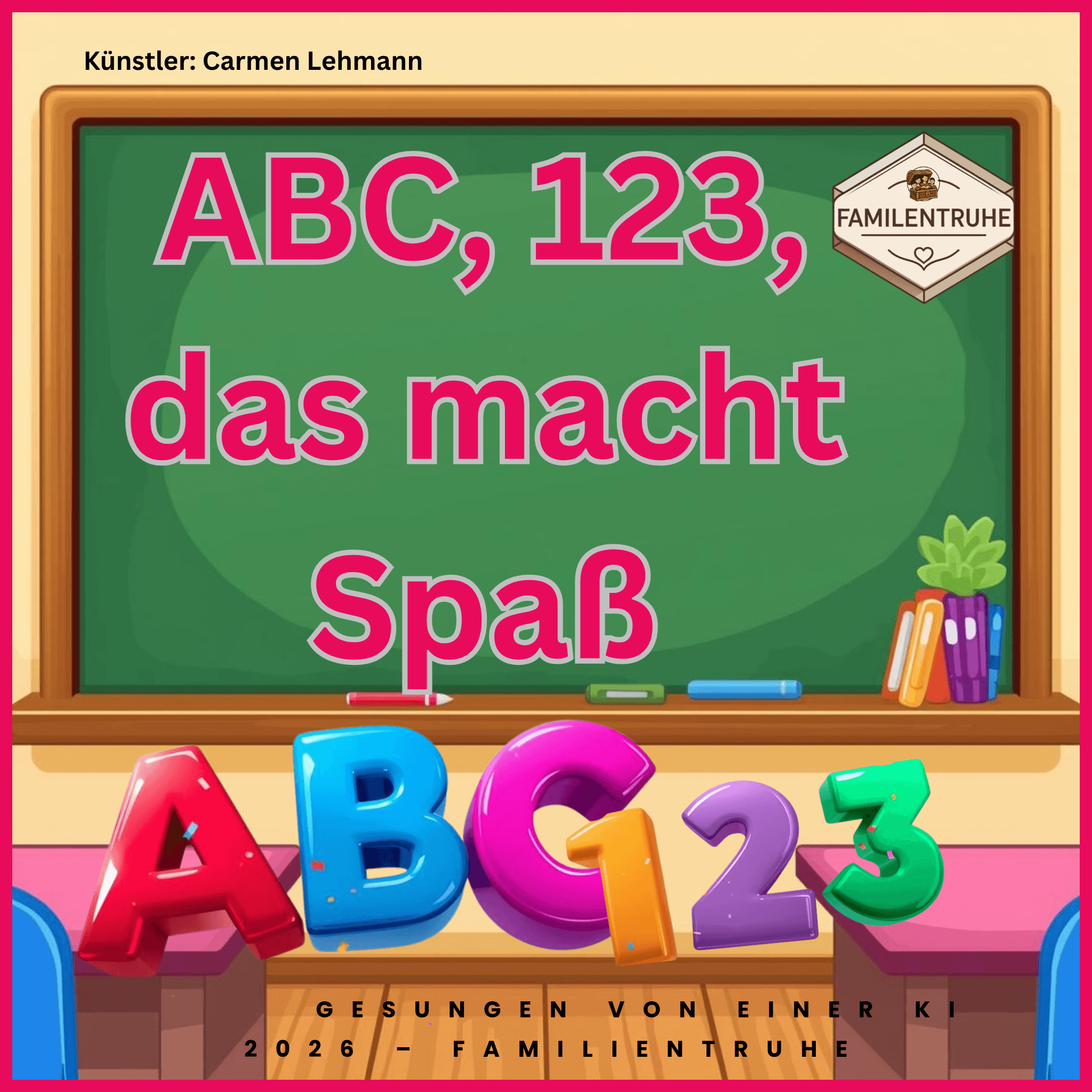 Kinderlied-ABC 123 das macht Spaß - fröhliches Lernlied für Buchstaben und Zahlen.