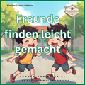 Kinderlied-Freunde finden leicht gemacht mit fröhlichen Kindern, die Freundschaft feiern.
