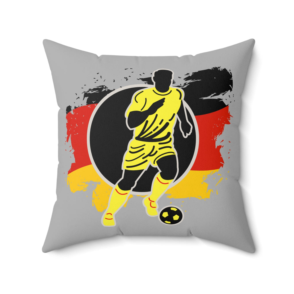 Kissen aus gesponnenem Polyester mit Fußball - Vibes, Sportdekor - Familientruhe
