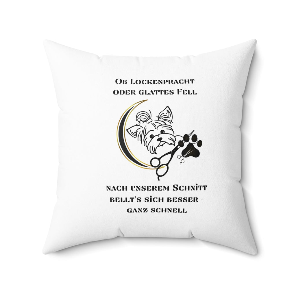 Kuscheliges Kissen für Hundesalon - Familientruhe