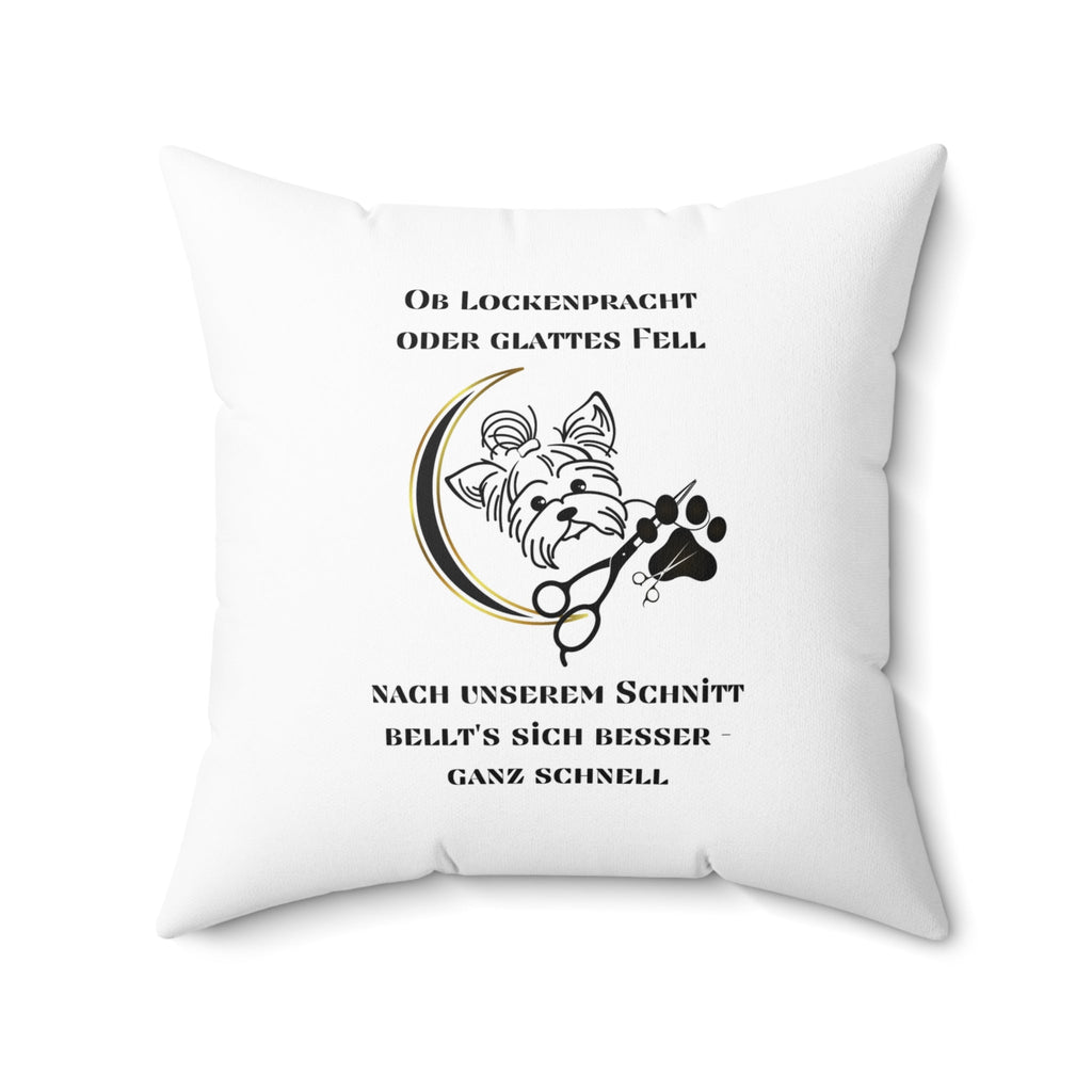 Kuscheliges Kissen für Hundesalon - Familientruhe