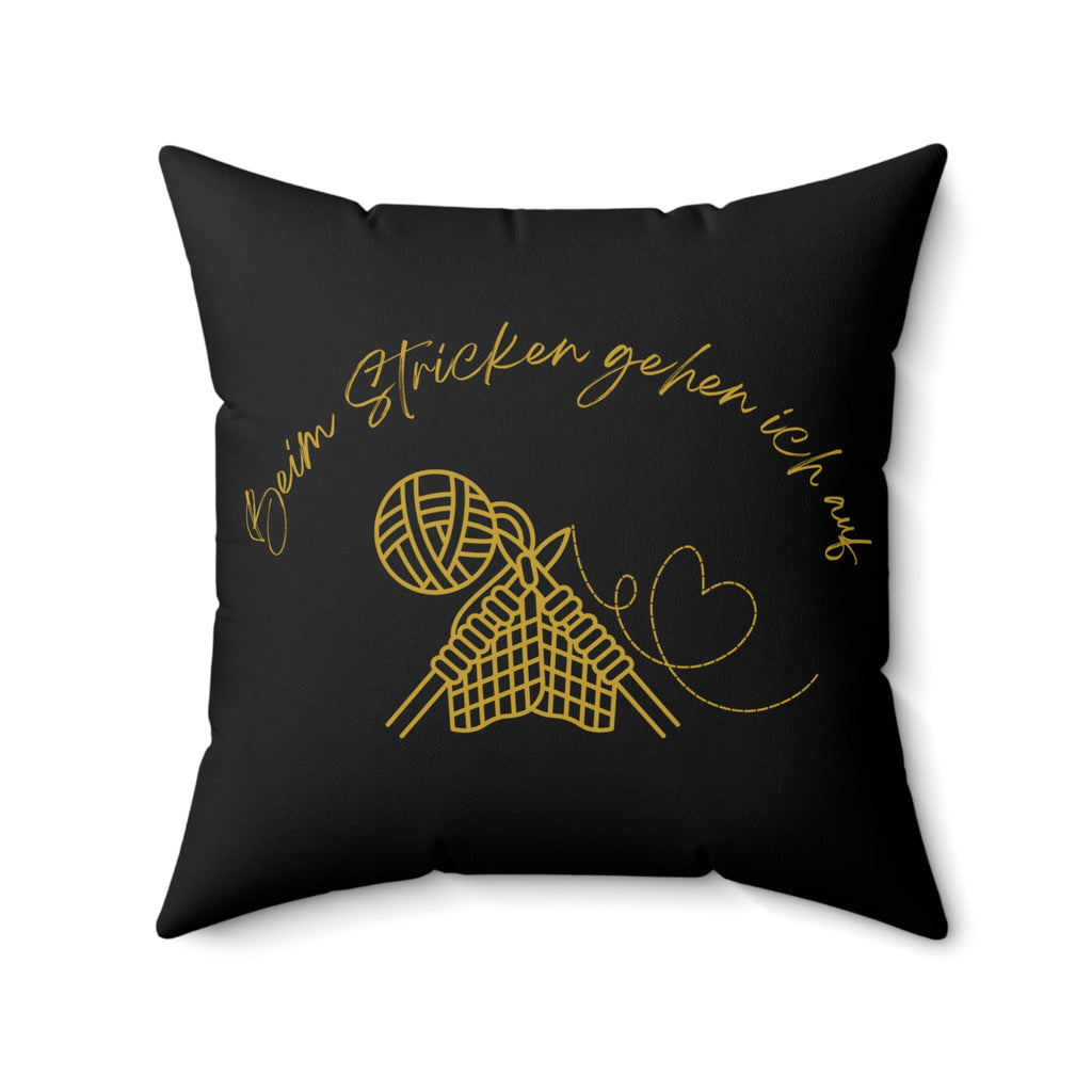 Kuscheliges Strickkissen, Weiches Wohndekor, Strickgeschenk - Familientruhe