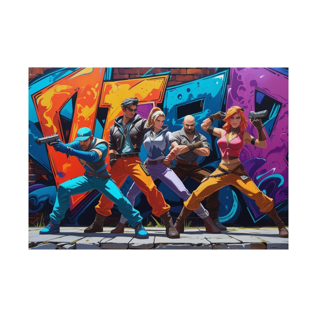 Lebendige Gaming - Satin - Poster, Gamer - Wandkunst - Familientruhe