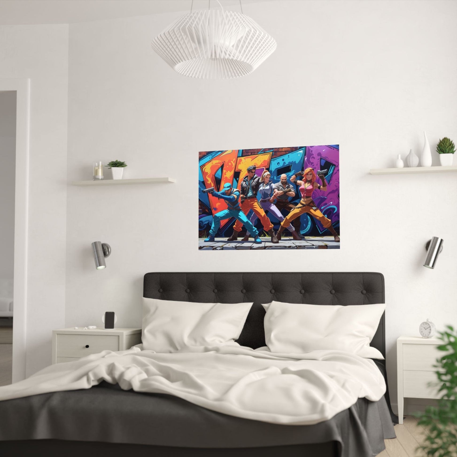 Lebendige Gaming - Satin - Poster, Gamer - Wandkunst - Familientruhe