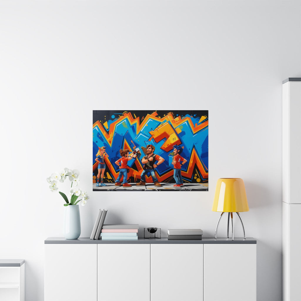 Lebendige Satin - Poster, Graffiti - Kunst - Wanddekoration - Familientruhe