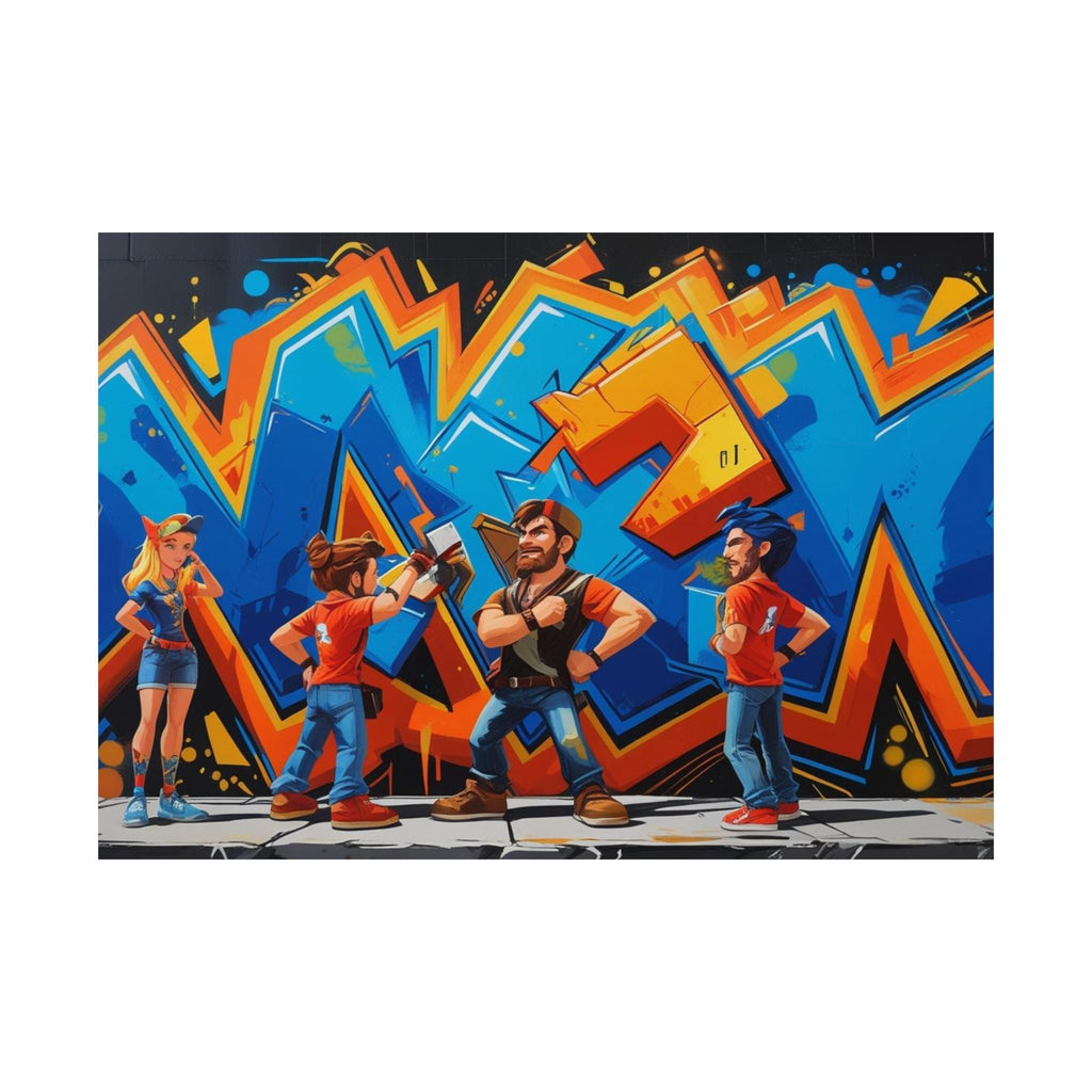 Lebendige Satin - Poster, Graffiti - Kunst - Wanddekoration - Familientruhe