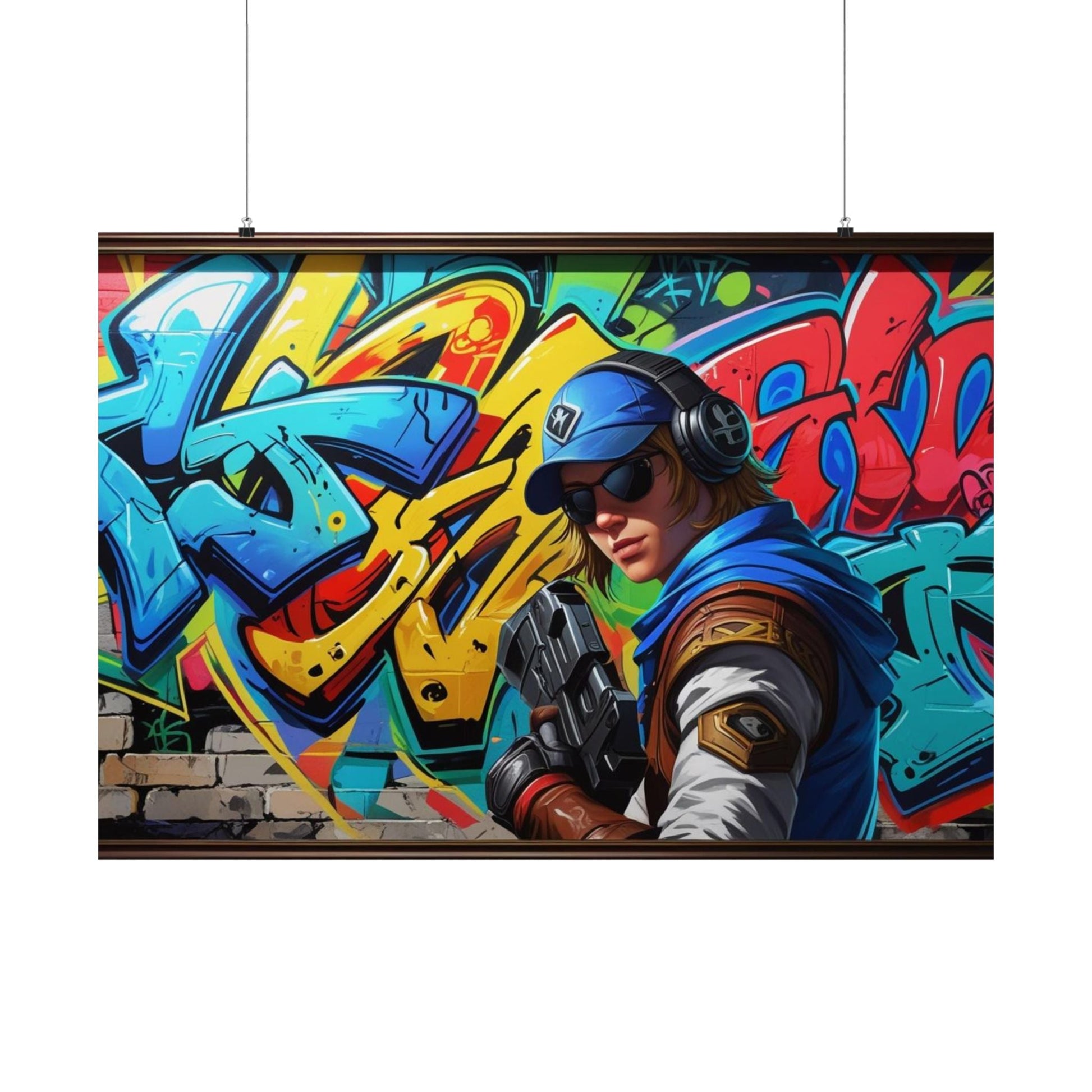 Lebendige Satin Poster, Graffiti Wandkunst - Familientruhe