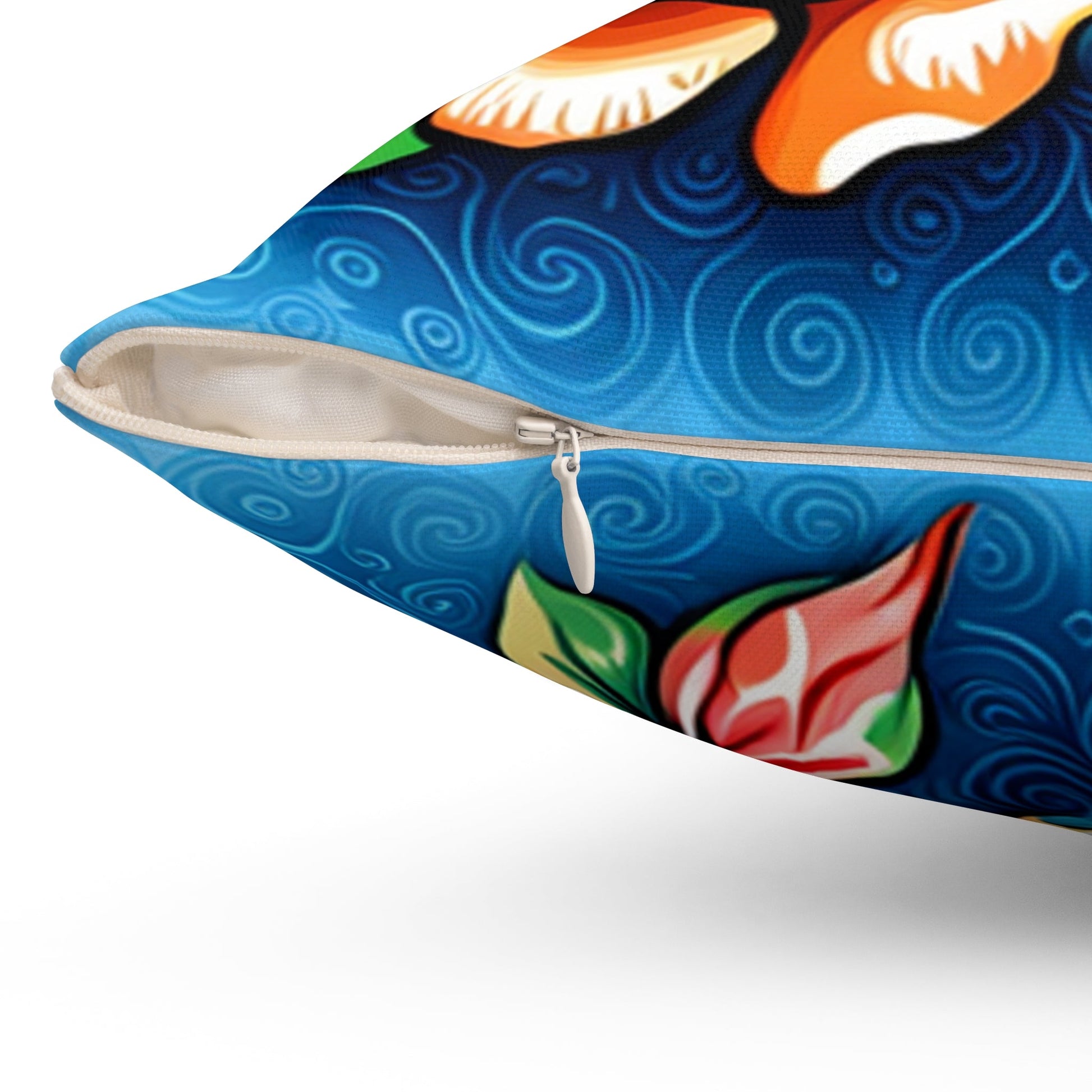 Lebendiges Blumenkissen, Boho Home Dekor, Rosen Akzentkissen - Familientruhe