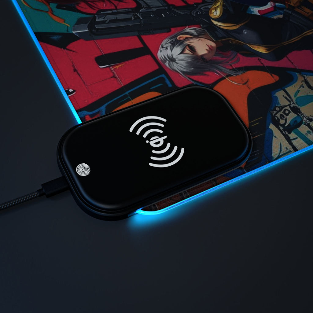 LED - Gaming - Mauspad mit kabelloser Aufladung – perfekt für Gamer - Familientruhe
