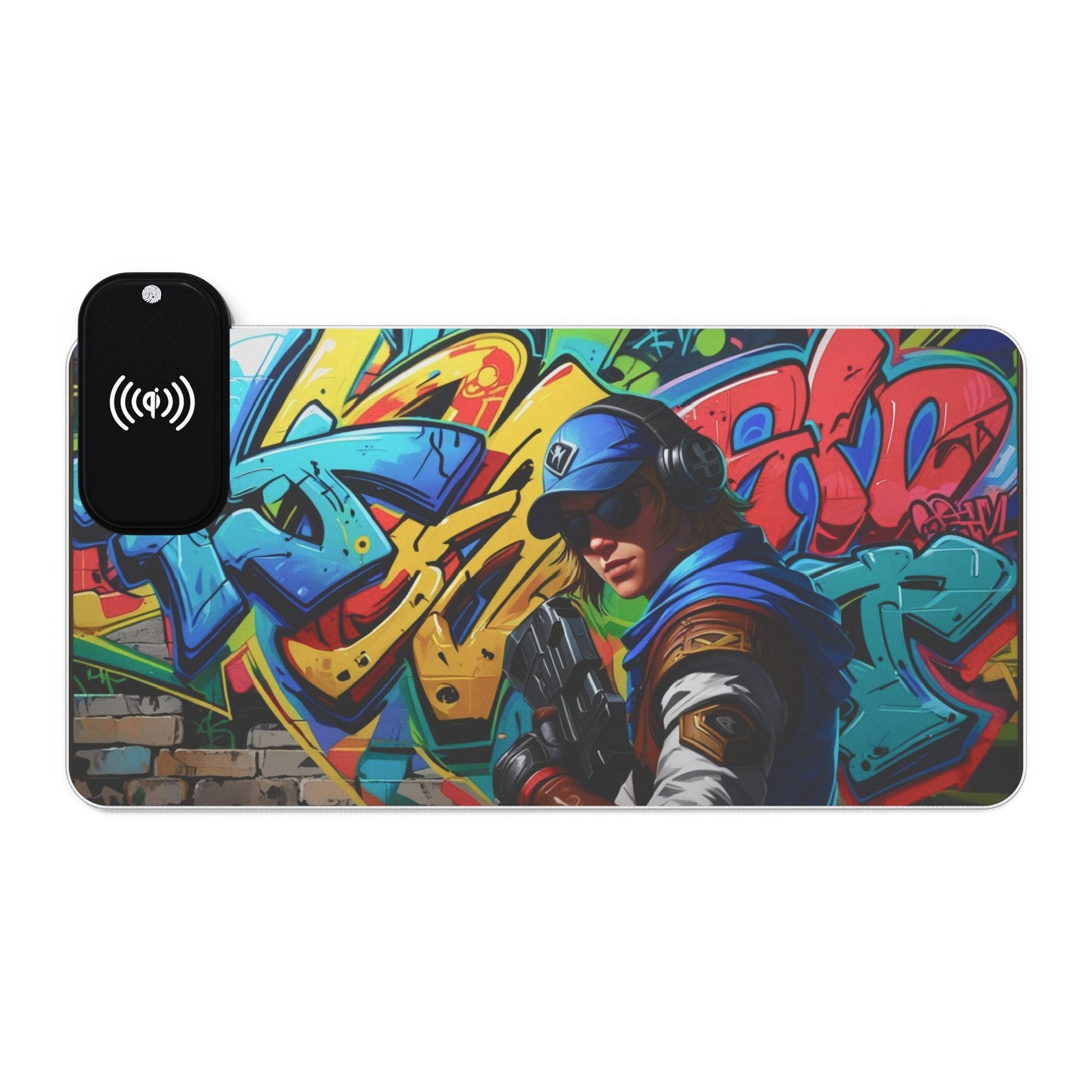 LED - Gaming - Mauspad mit kabelloser Aufladung - Perfekt für Gamer - Familientruhe