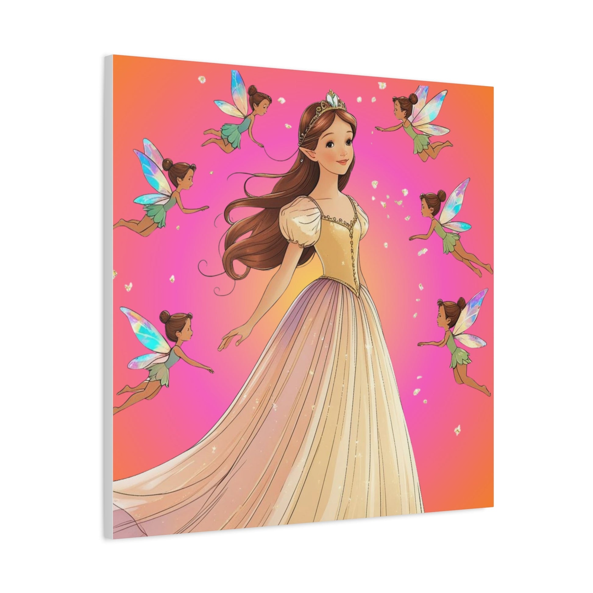 Leinwandbild „Prinzessin - Fee“, Zauberhafte Wanddekoration für Kinderzimmer - Familientruhe