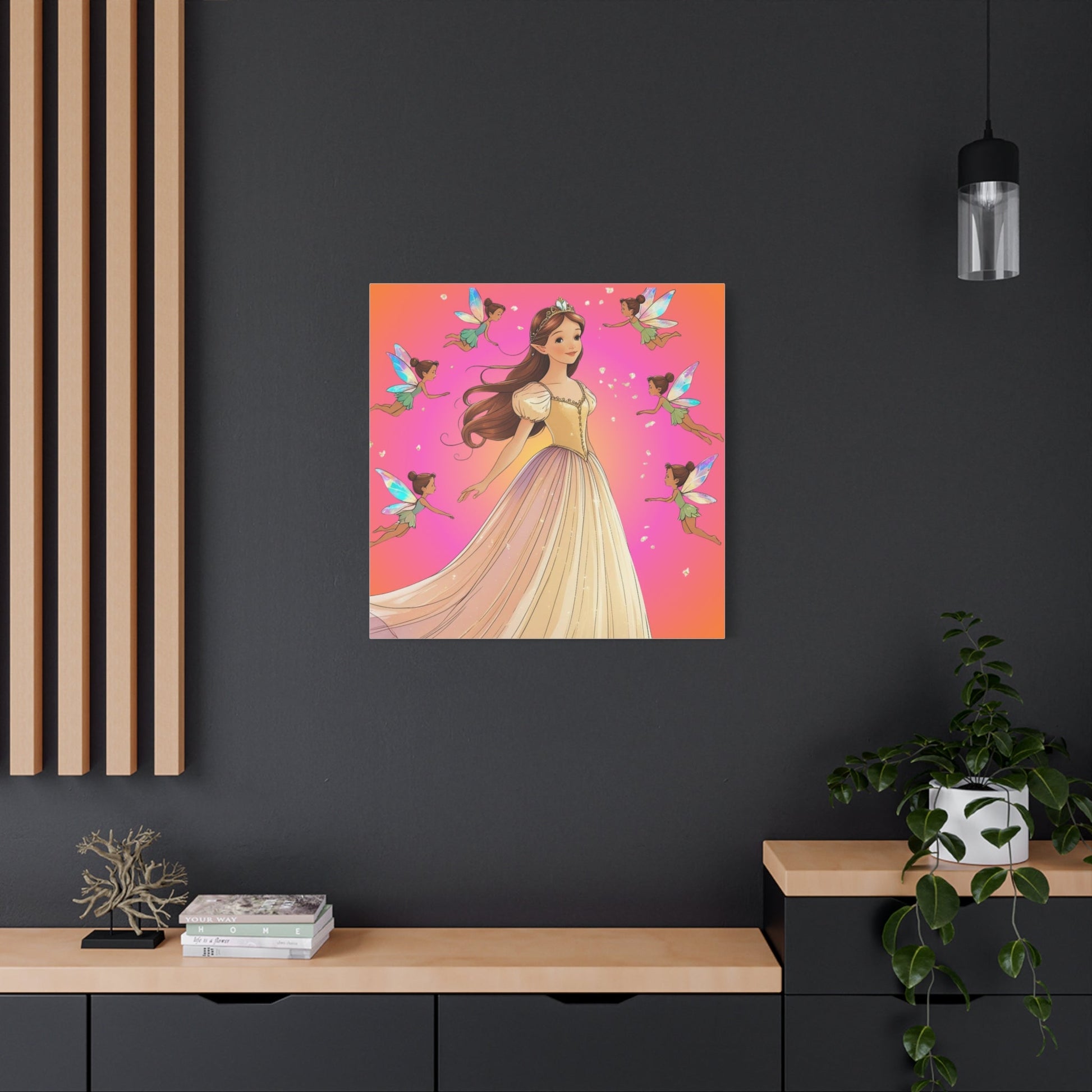 Leinwandbild „Prinzessin - Fee“, Zauberhafte Wanddekoration für Kinderzimmer - Familientruhe