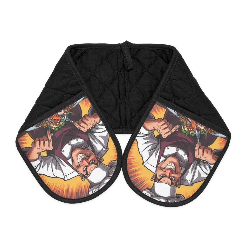 Ofenhandschuhe im Chef - Stil für Küchenkrieger, einzigartiges Kochgeschirr - Geschenk - Familientruhe