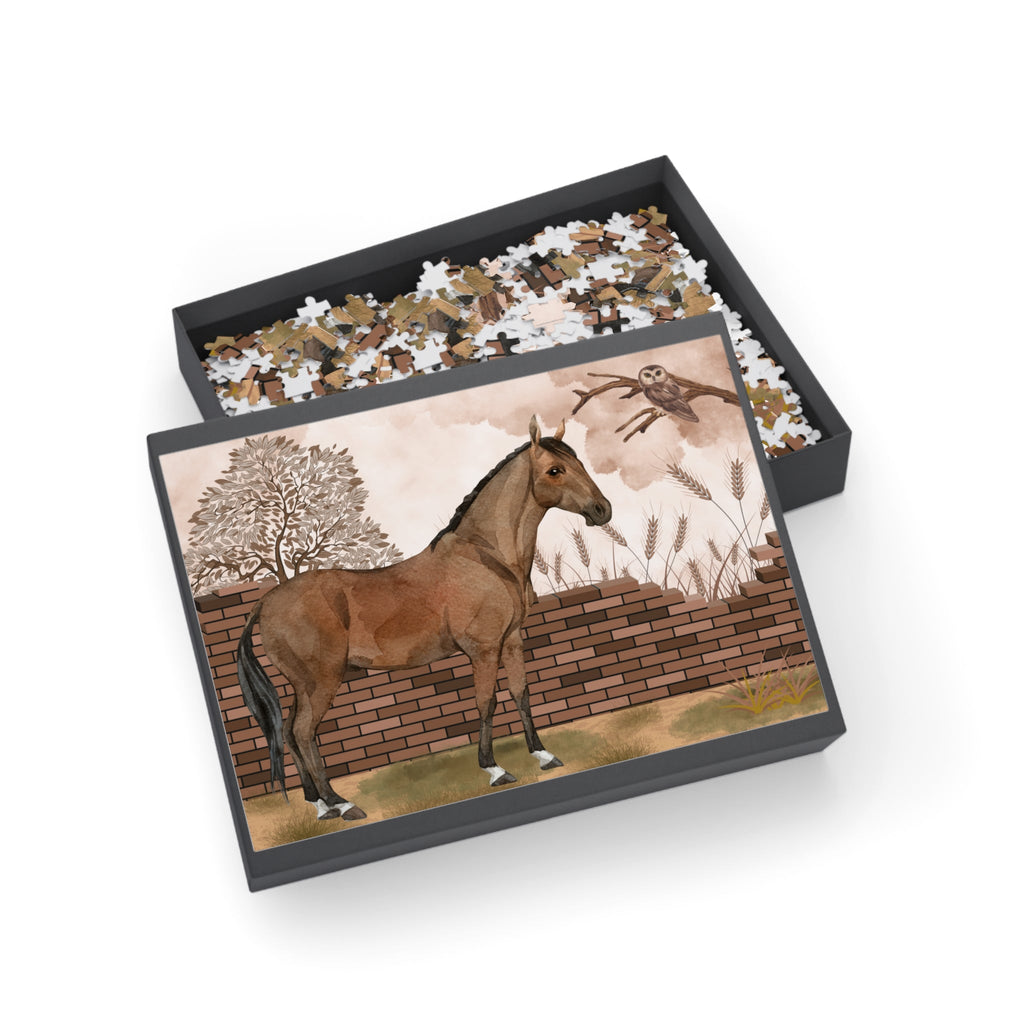 Pferde - Puzzle Kunst 1000 Teile, Pferdedekor, Geschenk für Tierliebhaber - Familientruhe
