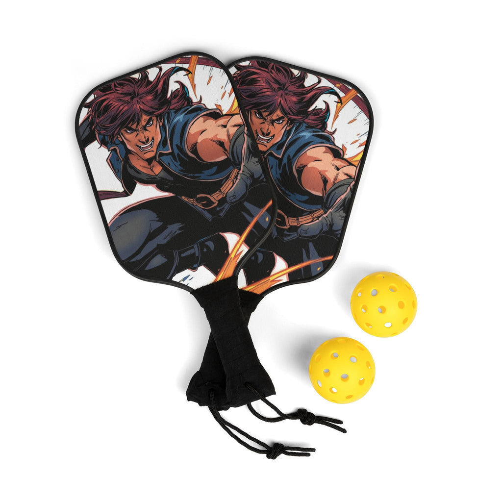 Pickleball - Schläger - Set mit lebendigem Grafikdesign - Familientruhe