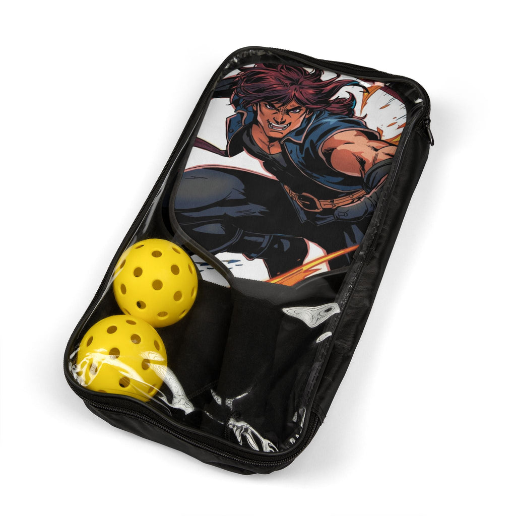 Pickleball - Schläger - Set mit lebendigem Grafikdesign - Familientruhe