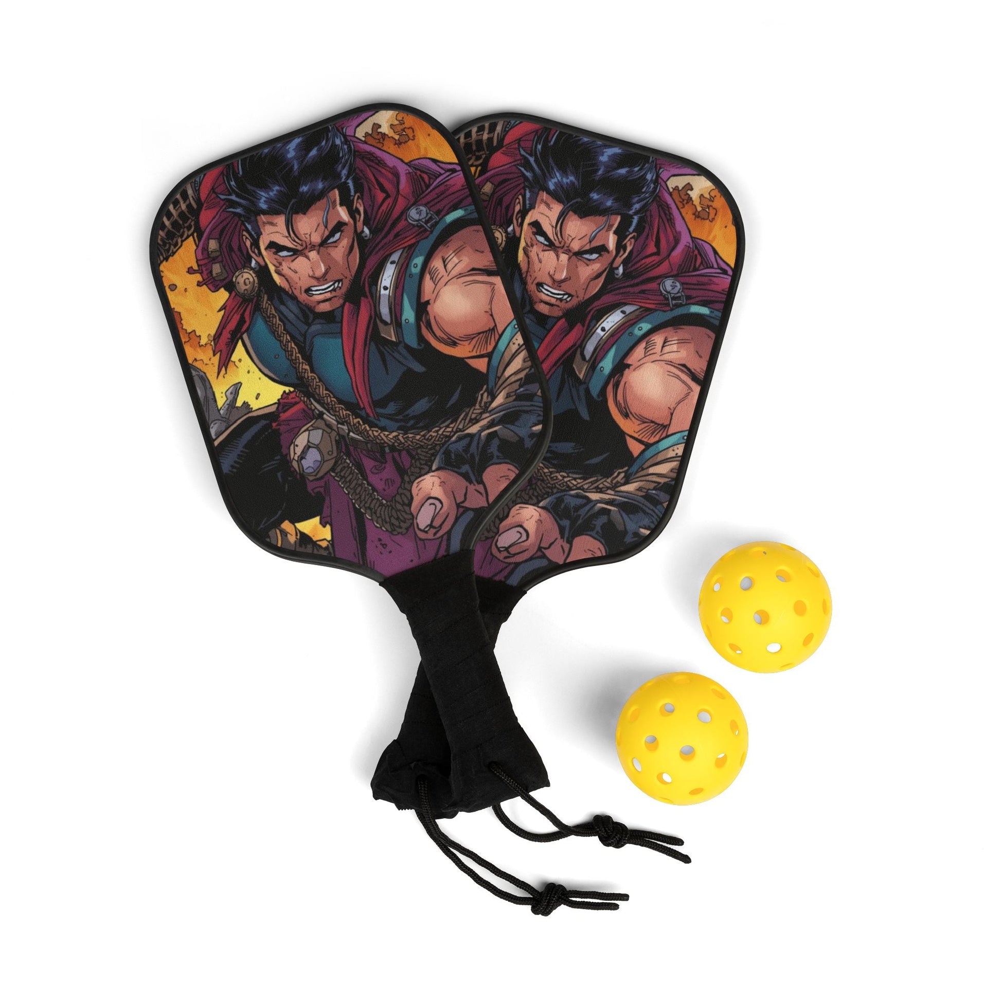 Pickleball - Schlägerset mit lebendigem Heldendesign - Familientruhe