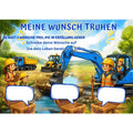 Poster für deine Wünsche- Bagger Arbeiter im Einsatz am Graben Digital