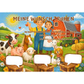 Poster für deine Wünsche- Bauerfamilie mit seine Tiere Digital