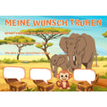 Poster für deine Wünsche-Elefanten Mama mit ihr Kind Digital