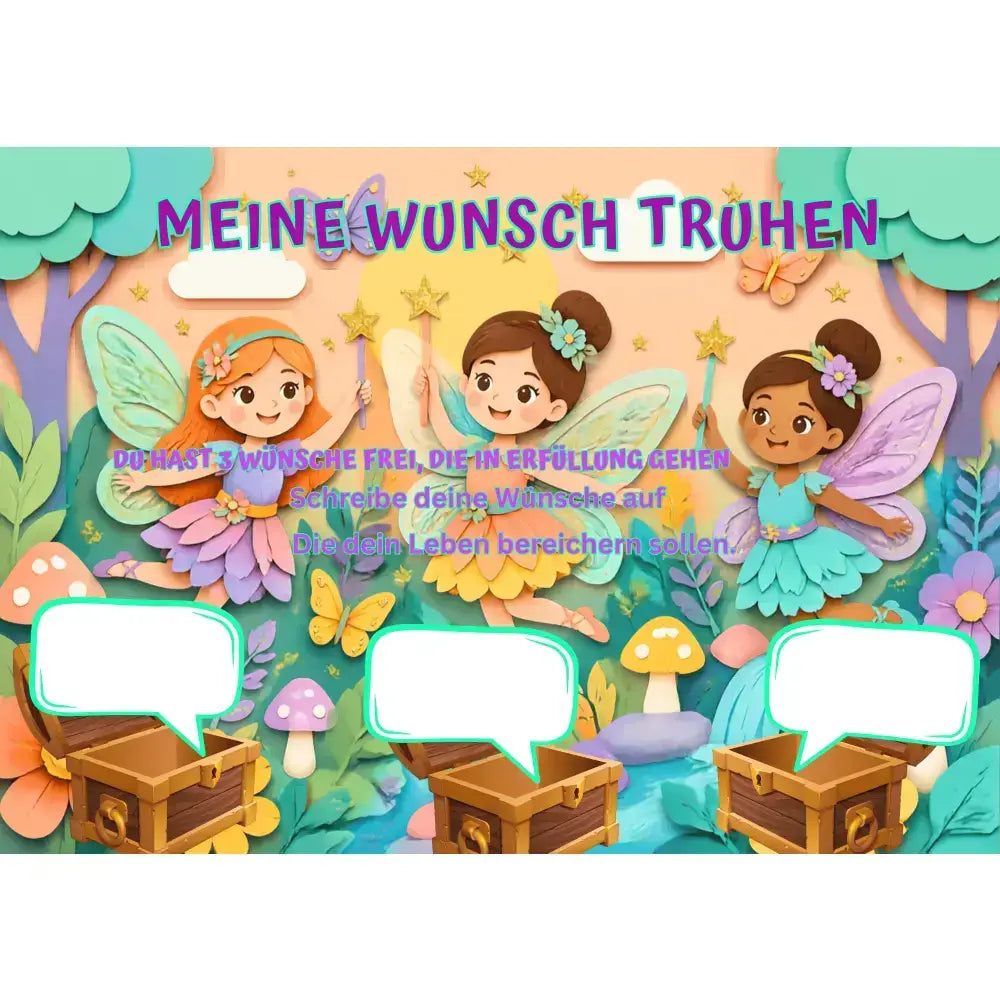 Poster für deine Wünsche- Fee 3D-Optik Digital