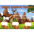 Poster für deine Wünsche- Gämse auf einer Berglandschaft Digital