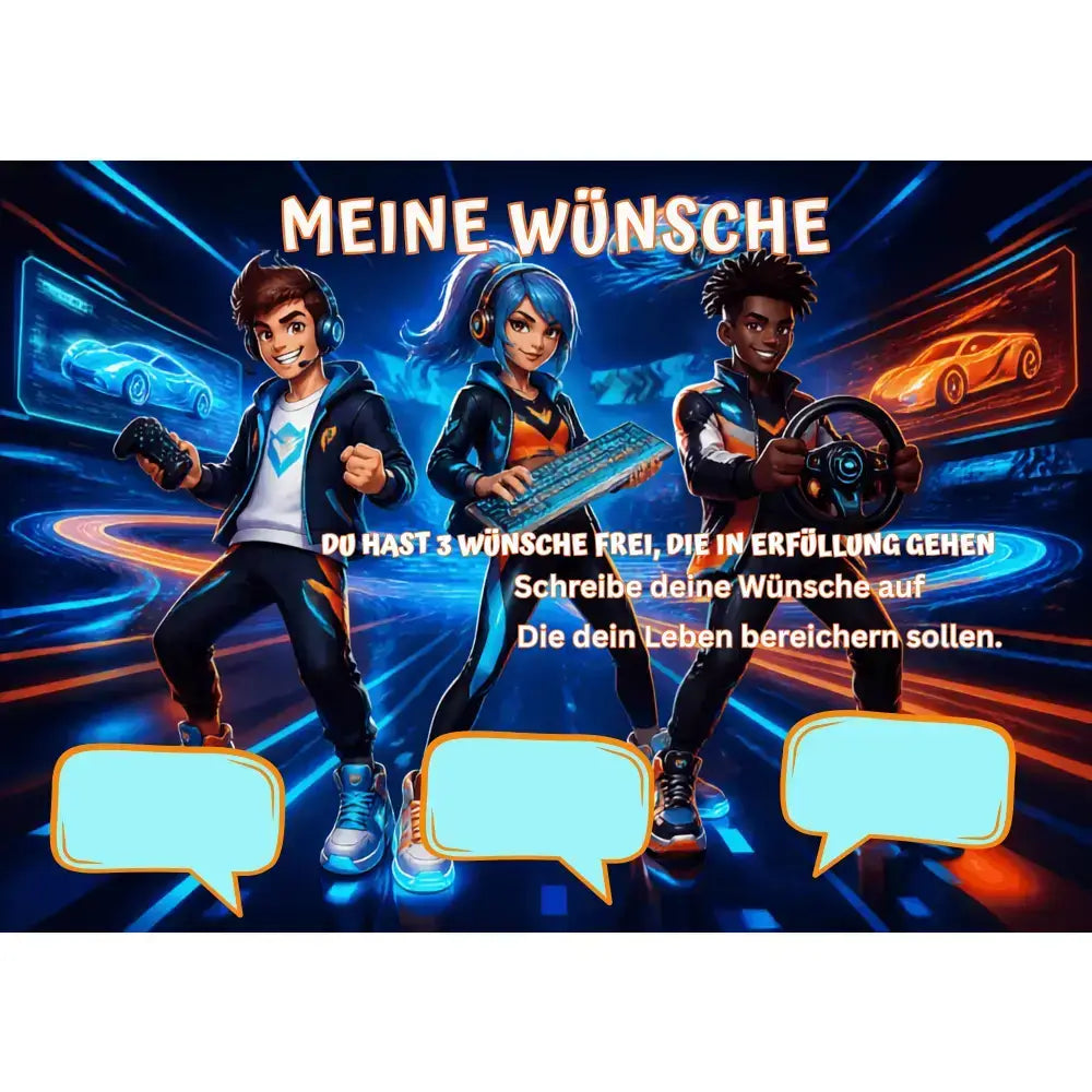 Poster für deine Wünsche- Gamer Nummer 6 Digital