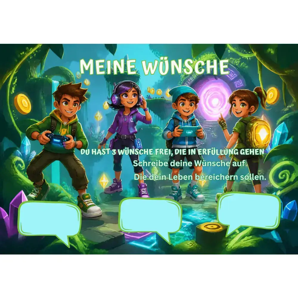 Poster für deine Wünsche- Gamer Nummer 7 Digital