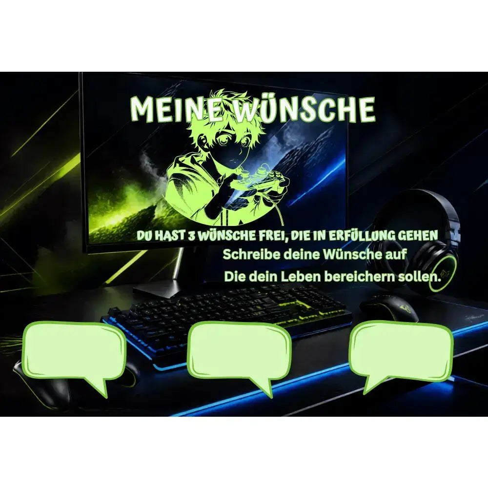 Poster für deine Wünsche-Gamer Nummer10 Digital