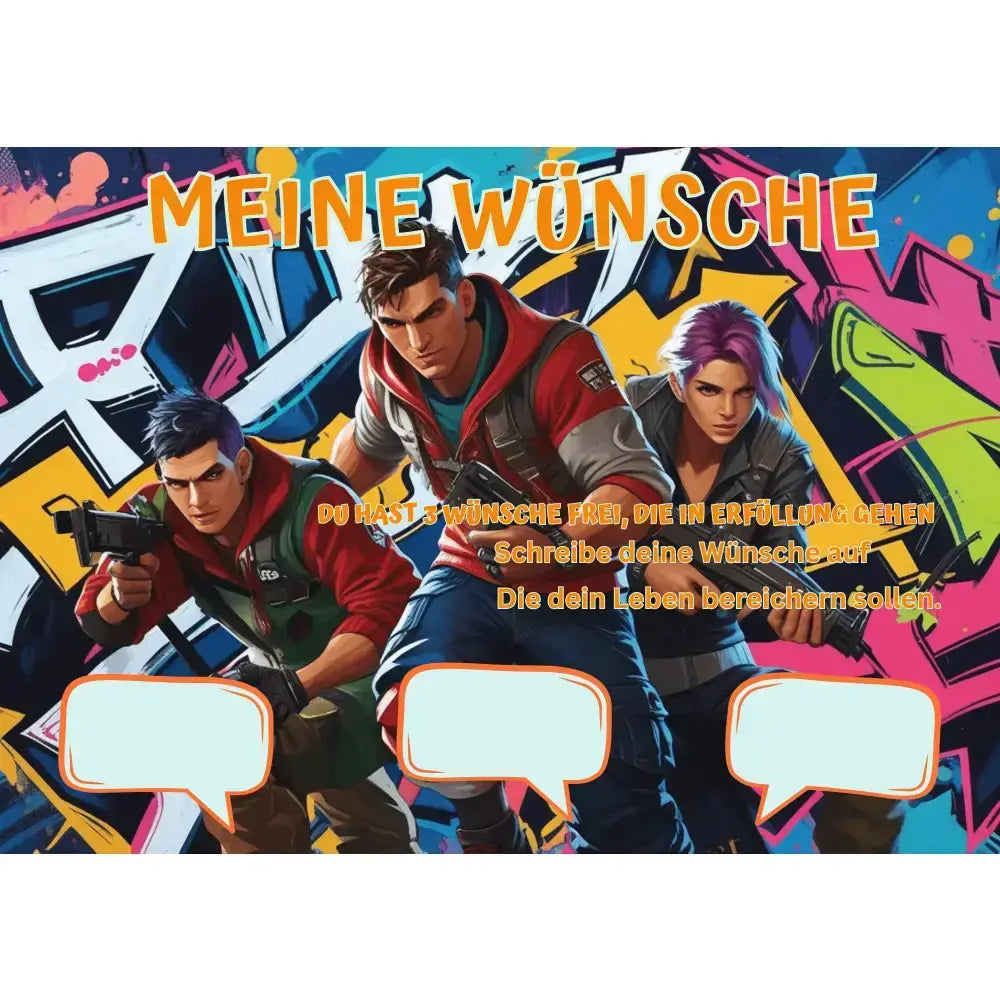Poster für deine Wünsche- Gamer Nummer13 Digital