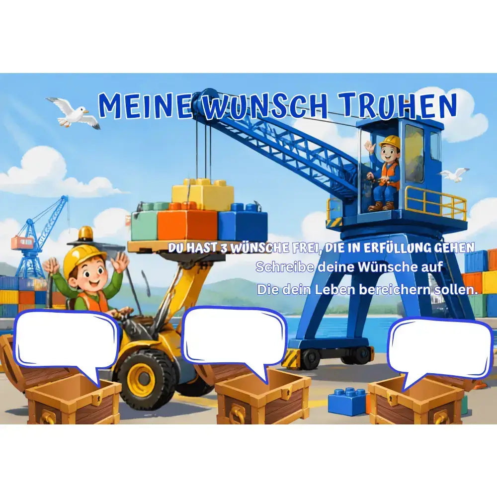 Poster für deine Wünsche-Kran im Einsatz Legomotiv Digital