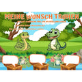Poster für deine Wünsche-Krokodil Schlange Frösche am See