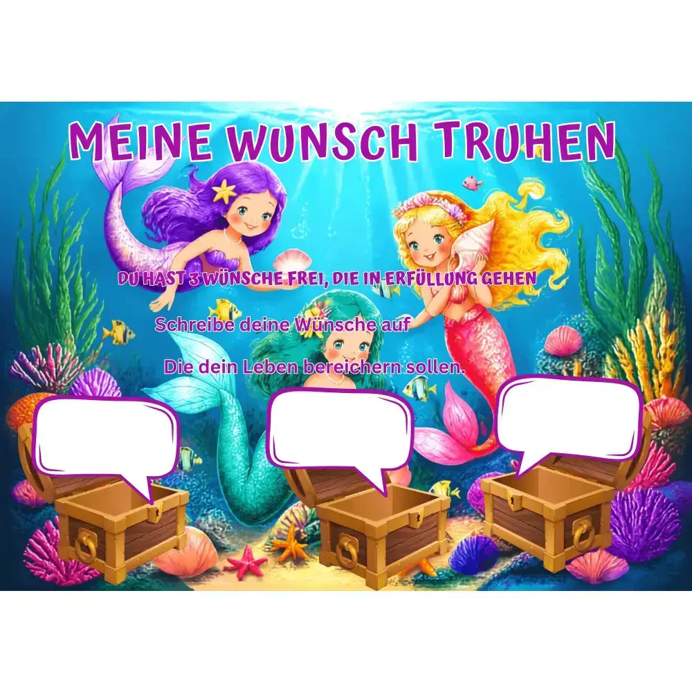 Poster für deine Wünsche- Meerjungfrauen Digital