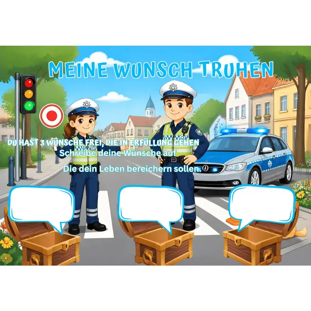 Poster für deine Wünsche Polizei im Einsatz Nummer 2