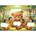 Poster für deine Wünsche-Teddybär mit Kinder Digital