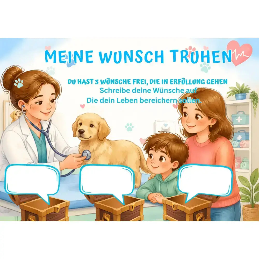 Poster für deine Wünsche-Tierarzt im Einsatz in eine Tierklinik Digital