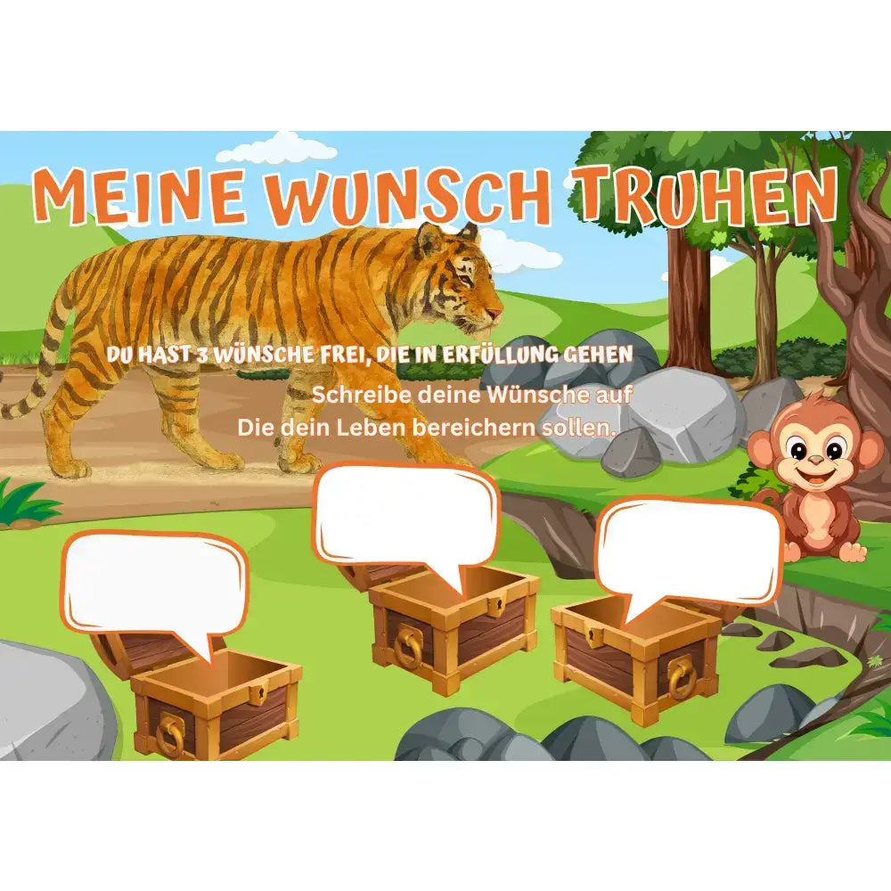 Poster für deine Wünsche -Tiger und ein Affe Nummer 1