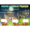 Poster für deine Wünsche-Zwei Wölfe auf einer Wiese Digital