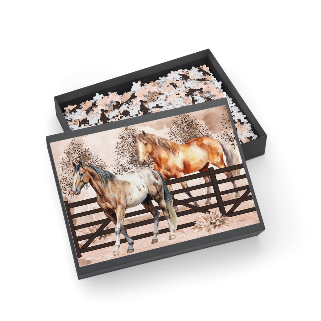 Puzzle für Pferdeliebhaber 1000teiliges Kunstwerk majestätischer Pferde - Familientruhe
