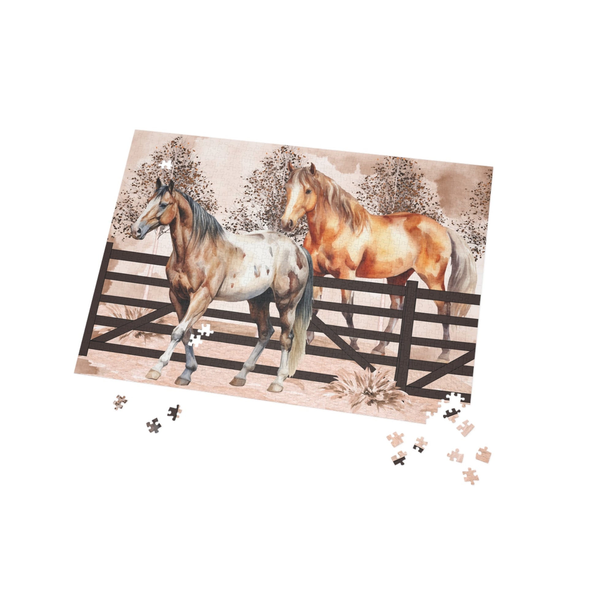 Puzzle für Pferdeliebhaber 1000teiliges Kunstwerk majestätischer Pferde - Familientruhe