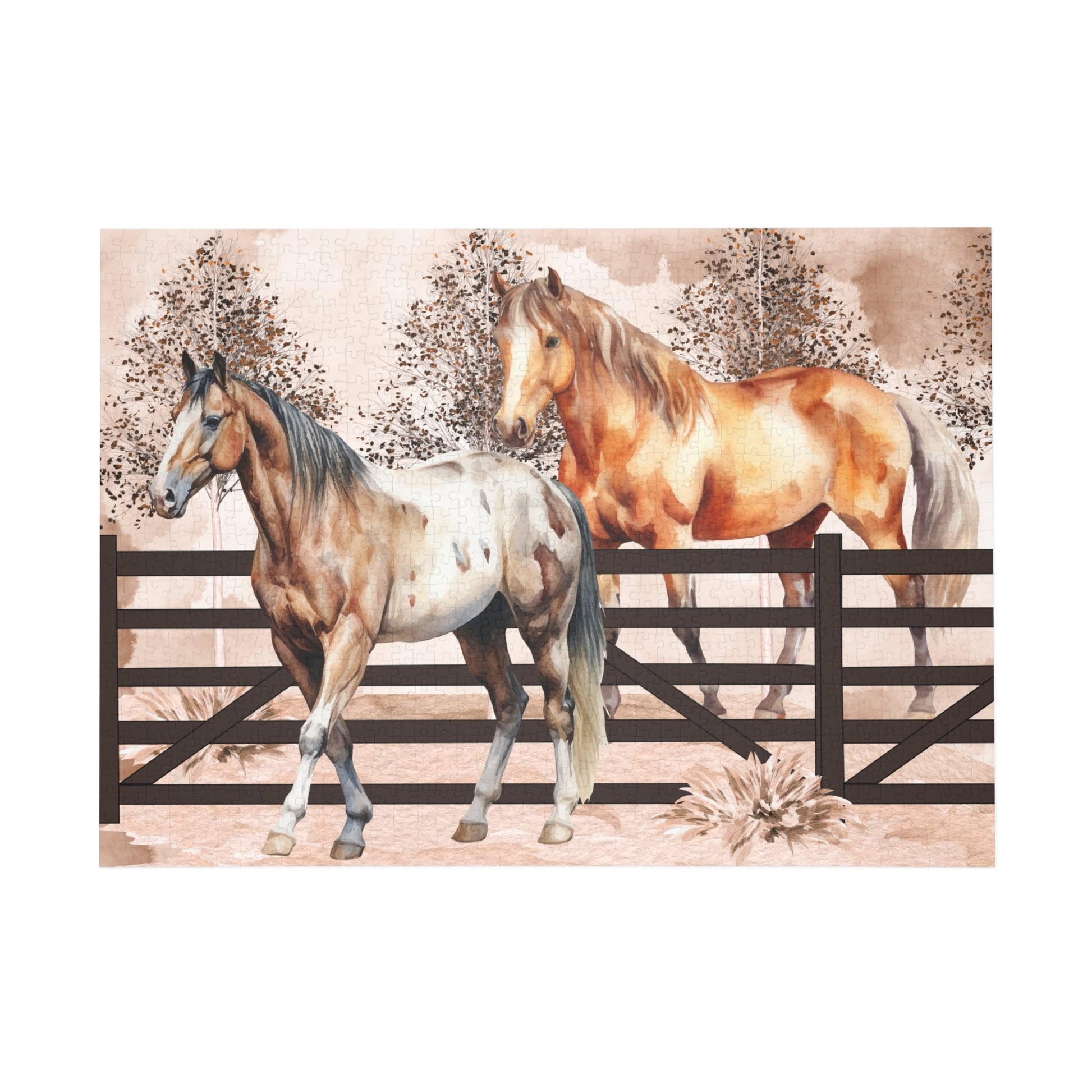 Puzzle für Pferdeliebhaber 1000teiliges Kunstwerk majestätischer Pferde - Familientruhe