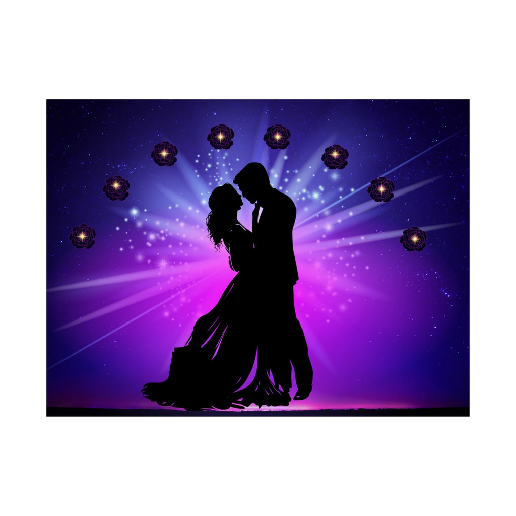 Romantische Satin Poster, Paar Wandkunst, Liebesdekor - Familientruhe