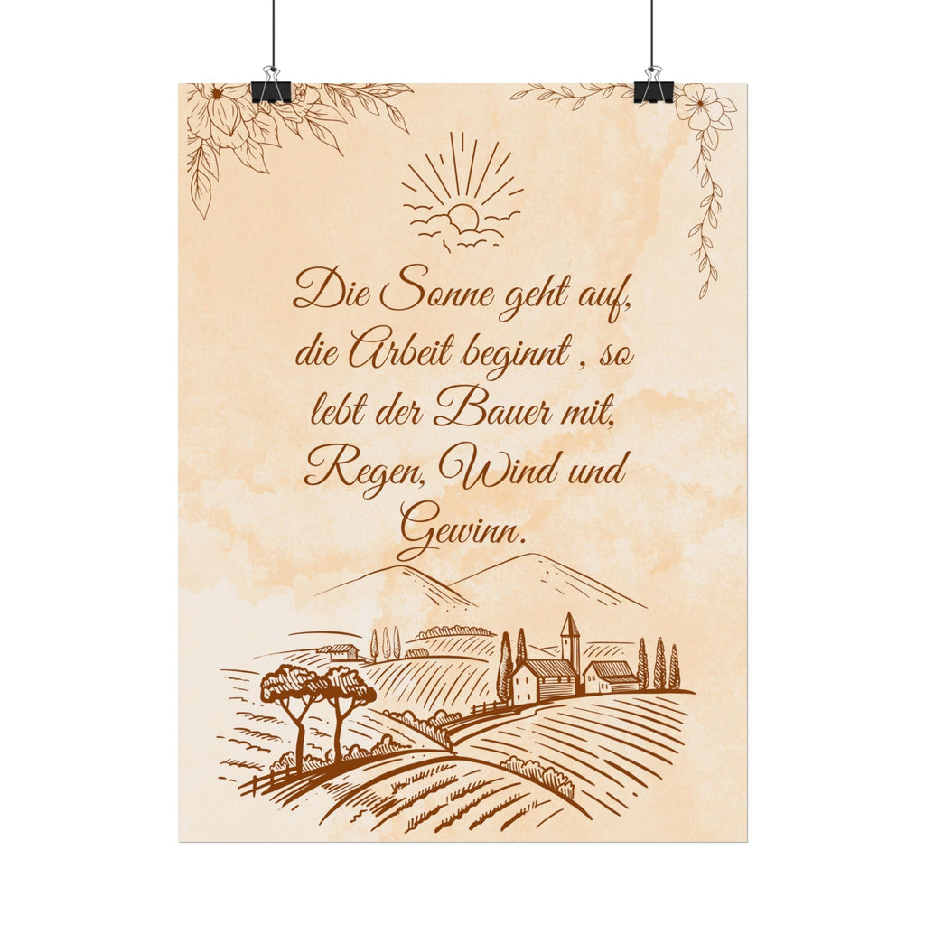 Rustikales Bauernhaus - Rollposter, Vintage - Wandkunst - Familientruhe