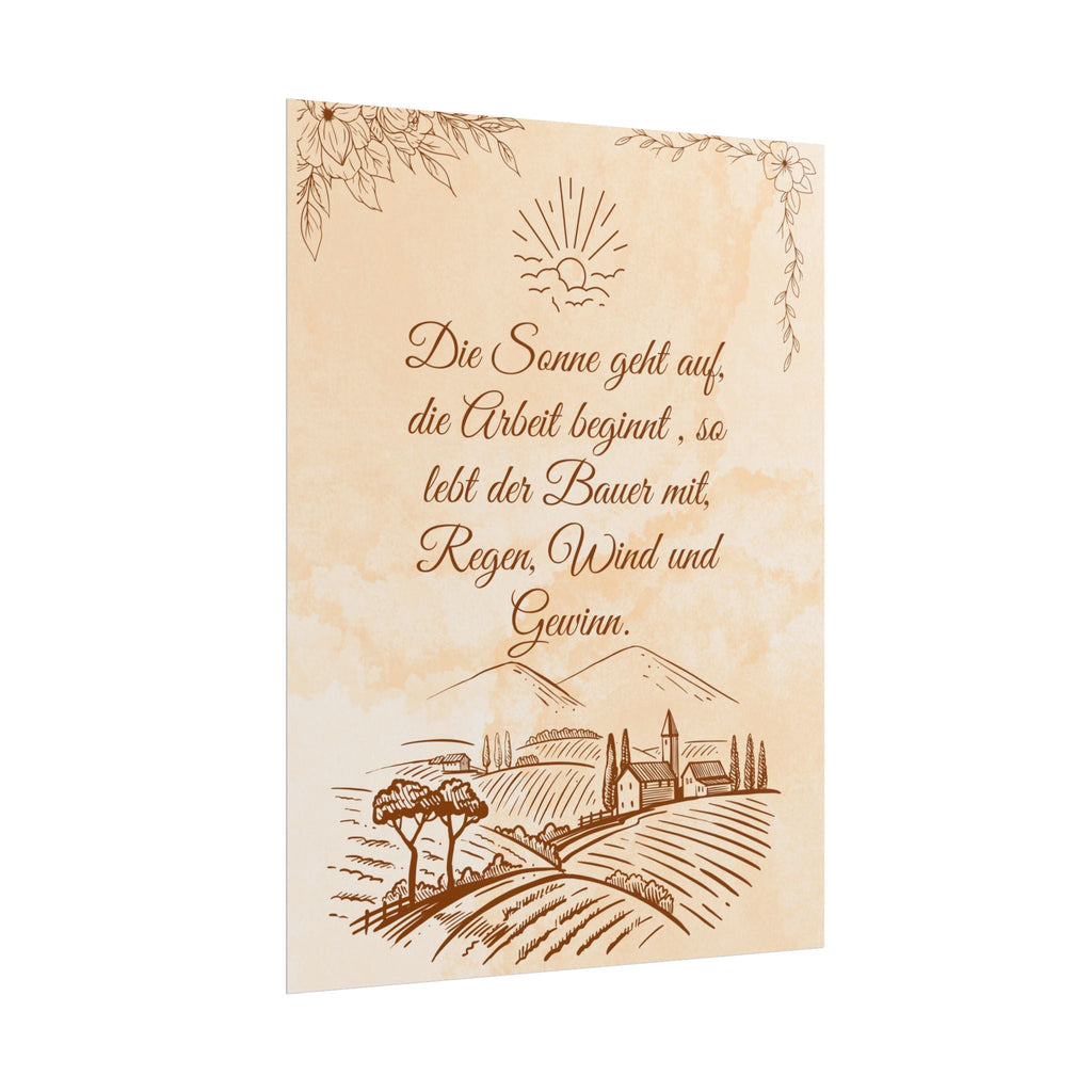 Rustikales Bauernhaus - Rollposter, Vintage - Wandkunst - Familientruhe