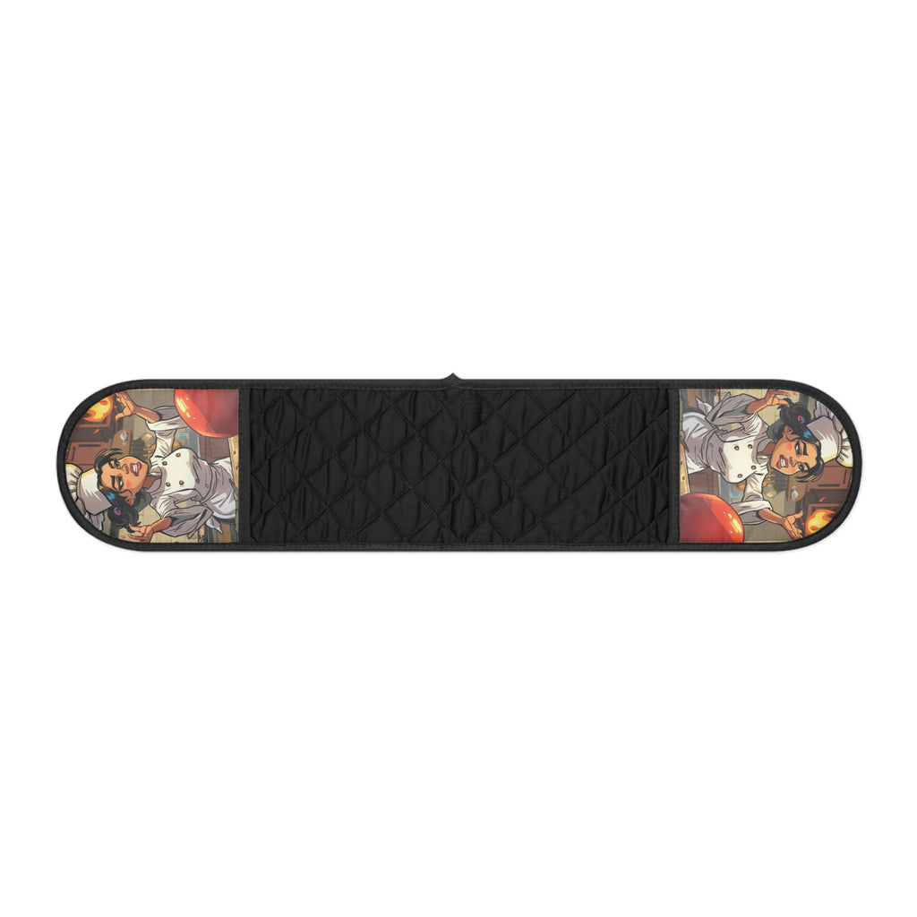 Schicke, künstlerische Ofenhandschuhe für Küchenliebhaber - Familientruhe