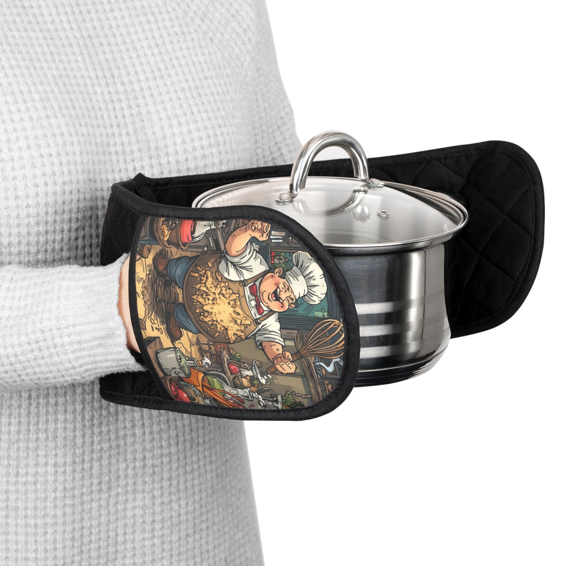 Stilvolle Ofenhandschuhe mit einzigartigem Design, Küchendekor, Geschenk - Familientruhe