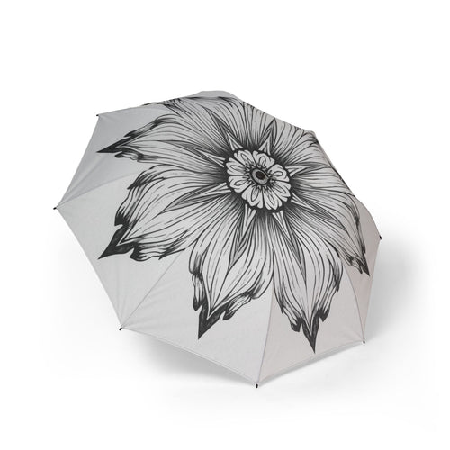 Stilvoller Regenschirm mit Blumenmuster, faltbare Regenbekleidung, perfektes Geschenk - Familientruhe