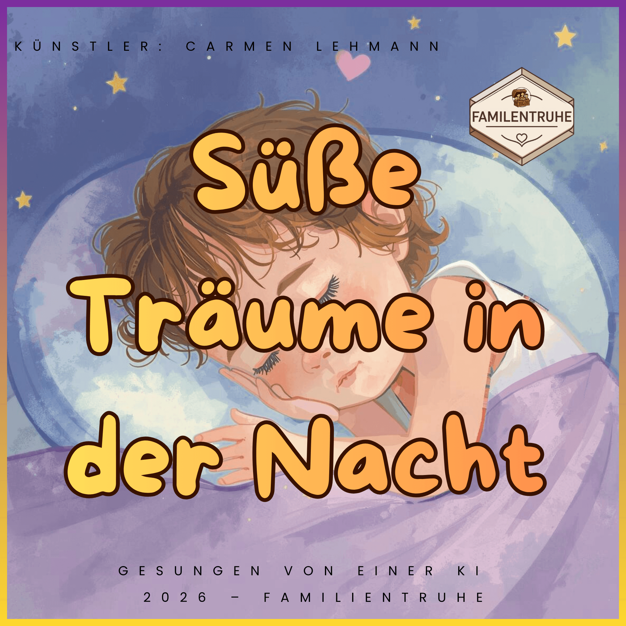 Wiegenlied – Süße Träume in der Nacht: sanfter Schlaf für Kinder, begleitet von einer träumerischen Melodie.