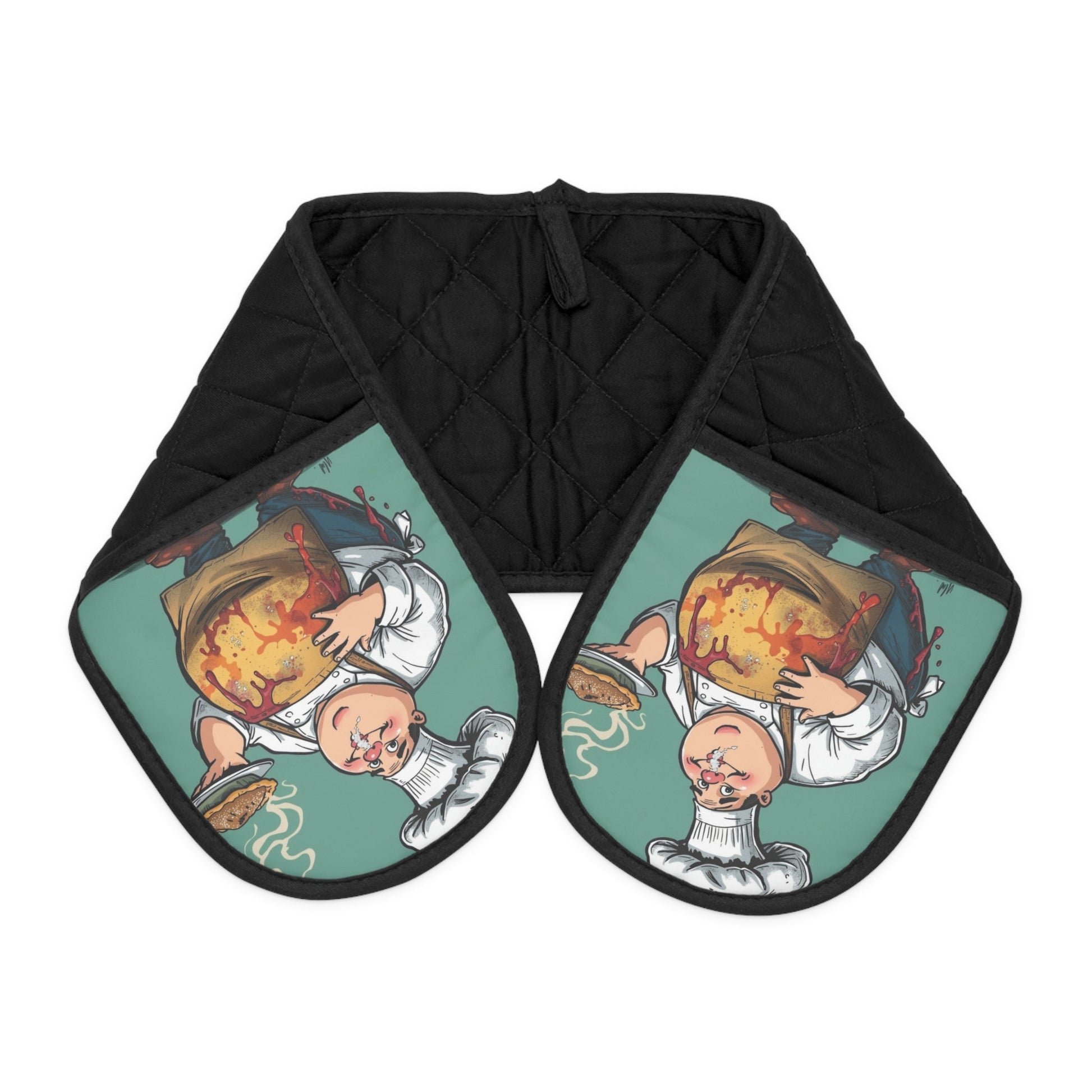 Süße Ofenhandschuhe mit skurrilem Design - Familientruhe